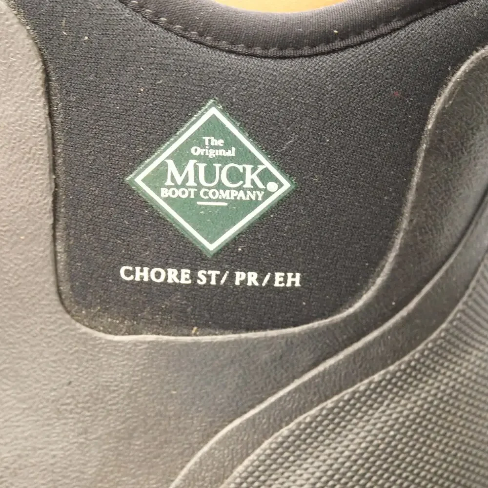 NEW MUCK Men's 9 Steel Toe  Chore Classic  Chelsea Boots Black - Picture 3 of 12